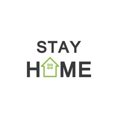 Stay home social distancing campaign vector