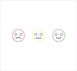 of faces level of satisfaction. illustration for web and mobile design.