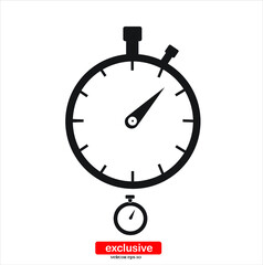 stopwatch icon. icon.Flat design style vector illustration for graphic and web design.	
