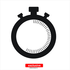 stopwatch icon. icon.Flat design style vector illustration for graphic and web design.	

