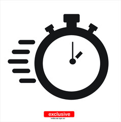 stopwatch icon. icon.Flat design style vector illustration for graphic and web design.	
