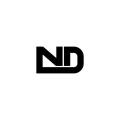 Fototapeta premium initial letter N and D, ND, DN logo, monogram line art style design and template