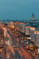 Fototapeta na wymiar Moscow high street - Tverskaya