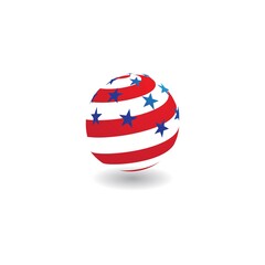 American flag illustration vector