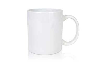 11 ounce Coffee Mug Mockup isolated on white background with cli