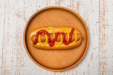 ホットドッグ　Typical American fast food hot dog