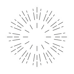 Fototapeta premium Vintage burst light rays. Vector frame with sun rays.