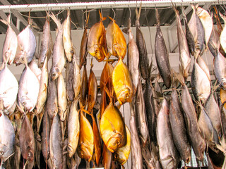 dried fish on the market