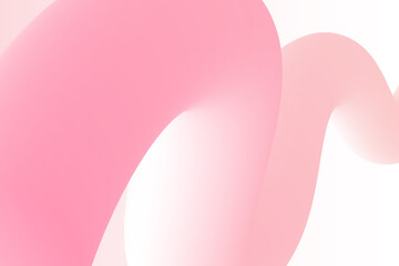 Fluid abstract curve pink gradient design on white background. Liquid shape for cover, poster, banner template.