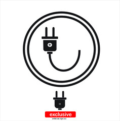 Power energy symbol . icon.Flat design style vector illustration for graphic and web design.	
