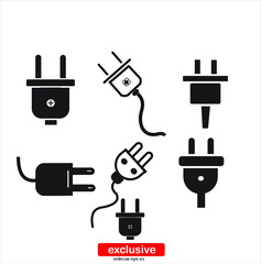 Power energy symbol . icon.Flat design style vector illustration for graphic and web design.	
