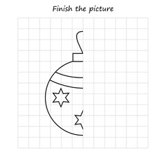 copy and coloring the picture, educational game for preschool