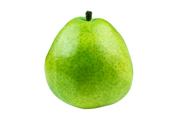 Fresh green pear isolated on white background. Green pear isolated over white background. Perfect fresh fruit close up. Healthy food concept
