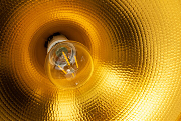Close-up table lamp shade, cone, reflector close up
