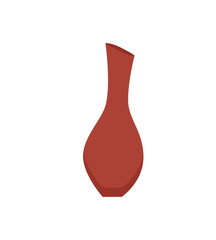 Modern vase vector icon isolated on white.