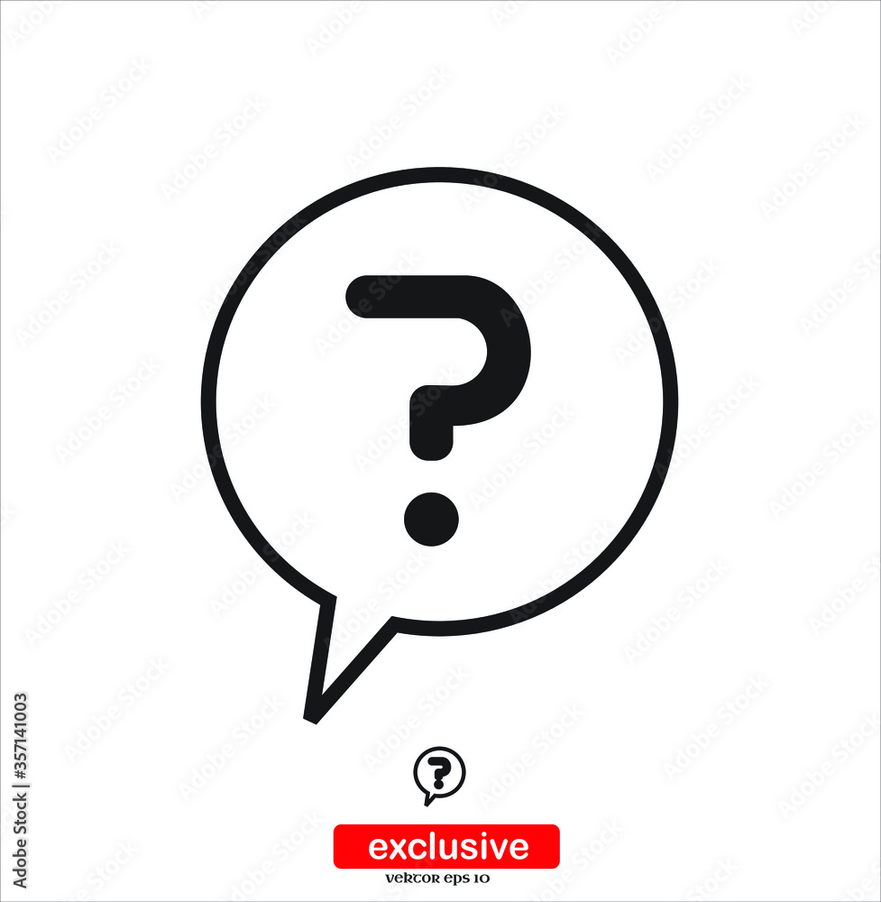 Poster question mark icon. .flat design style vector illustration for graphic and web design.