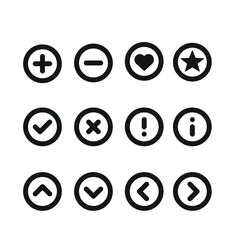 vector set of buttons random sign icon, glyphs style icon 