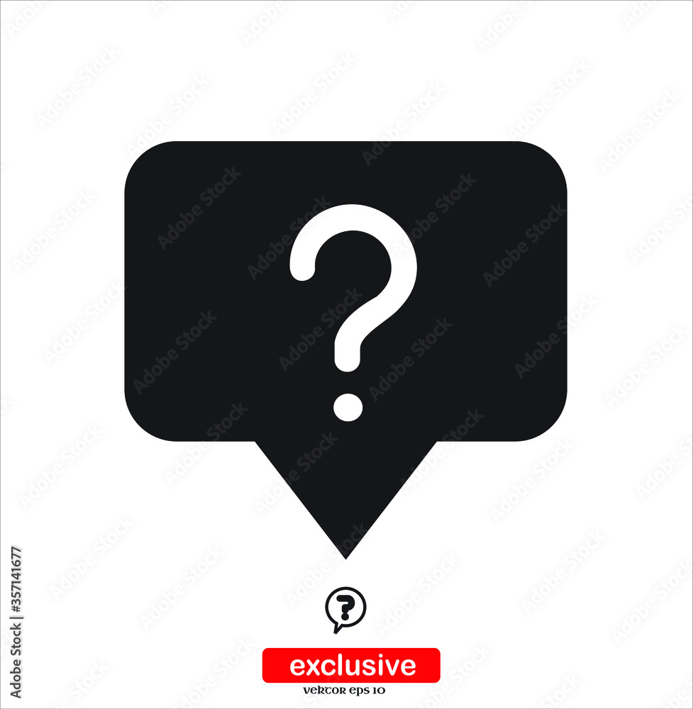 Poster question mark icon. .flat design style vector illustration for graphic and web design.