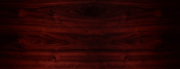 Dark cherry wood texture, wooden background. Top view