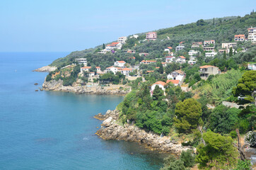 Fototapeta na wymiar Montenegro, the old city of Ulcinj on the Mediterranean coast in summer sunny day