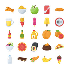 Food and Drinks Icons Pack 