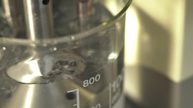 Chemistry lab compound mixing.