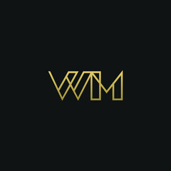 Creative modern elegant trendy unique artistic WM MW M W initial based letter icon logo