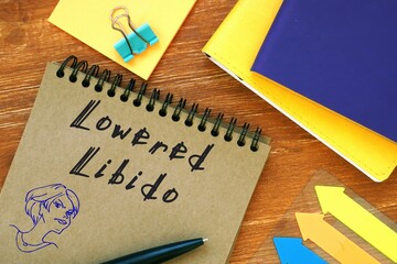 Motivation concept about Lowered Libido with inscription on the sheet.