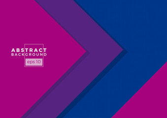 Digital painting. Abstract geometric colorful vector banner and background. Triangles and arrows in blue, purple and pink