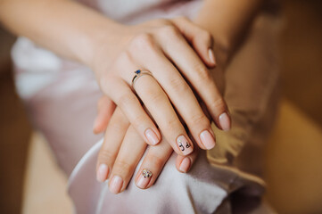 Obraz na płótnie Canvas Wedding manicure. The idea of ​​manicure.
