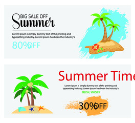 summer coupon banner with text can change, design by global stock image dot com