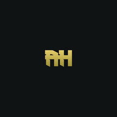 Obraz premium Creative modern elegant trendy unique artistic AH HA H A initial based letter icon logo