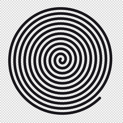Obraz premium Abstract Round Hypnotic Spiral Vortex - Vector Illustration - Isolated On Transparent Background