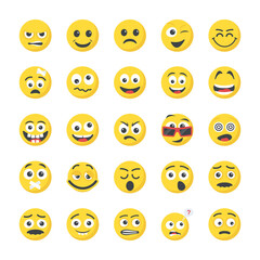 
Smileys Flat Icons Collection
