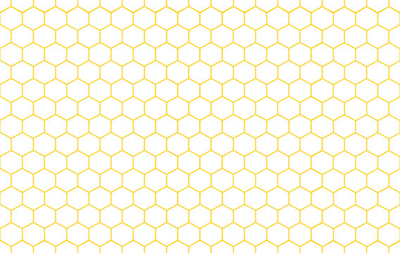 Abstract  Honeycomb seamless pattern on white background.