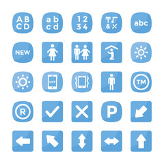 Flat Vector Symbols Icons Collection 