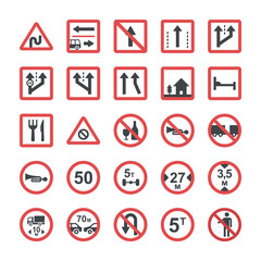 
Icons Set Of Symbols In Flat Design 
