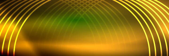Shiny neon lines, stripes and waves, technology abstract background. Trendy abstract layout template for business or technology presentation, internet poster or web brochure cover, wallpaper