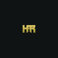 Creative modern elegant trendy unique artistic HR RH H R initial based letter icon logo.