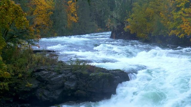 Heavy flow on Canadian river, great for rafting