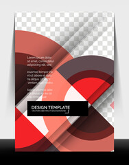 Circle design a4 flyer print template, annual report design