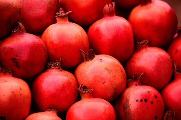 pomegranates on the market