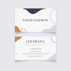 Minimalist abstract design business card monocrome eps 10