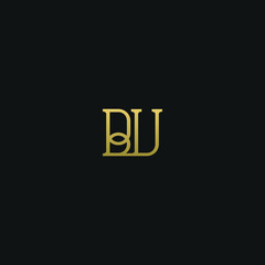 Creative modern elegant trendy unique artistic BU UB B U initial based letter icon logo.