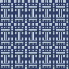 Japanese Square Mosaic Vector Seamless Pattern