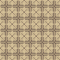 Japanese Tribal Square Vector Seamless Pattern