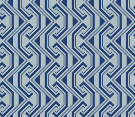 Japanese Zigzag Wave Vector Seamless Pattern