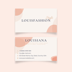 Pastel pink abstract business card template eps 10