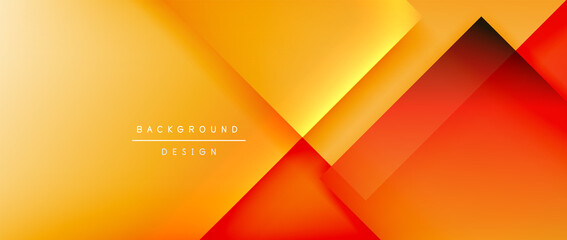 Square shapes composition, fluid gradient geometric abstract background. 3D shadow effects, modern design template