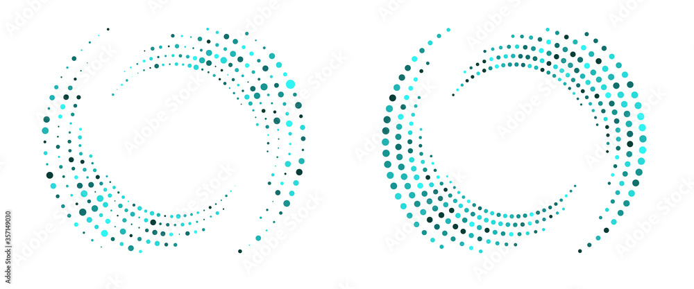 Leinwandbilder modern abstract background. halftone dots in circle form. round logo. vector dotted frame. design el